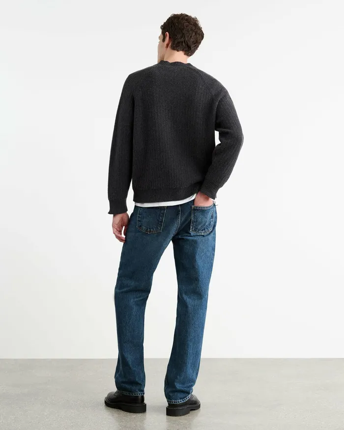 KADIR SWEATER Charcoal Melange Men Nili Lotan Sweaters