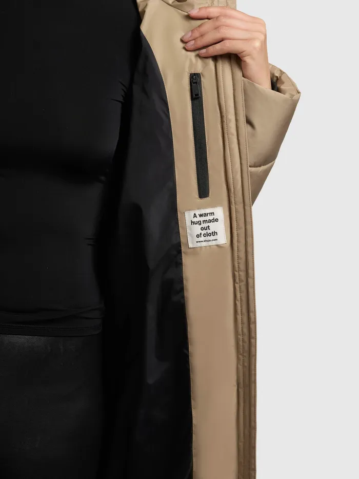 KHUJO Puffer Coats Women Mantel JILIAS4 Sand Sand