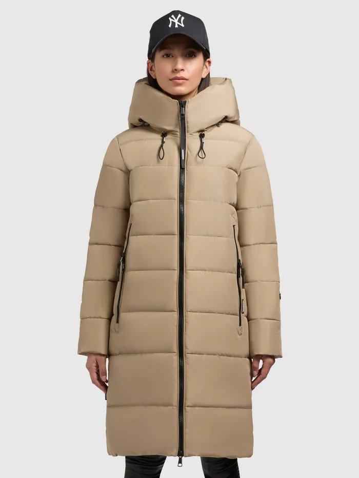 KHUJO Puffer Coats Women Mantel JILIAS4 Sand Sand