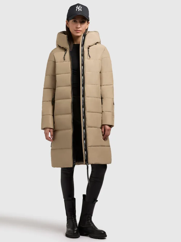 KHUJO Puffer Coats Women Mantel JILIAS4 Sand Sand