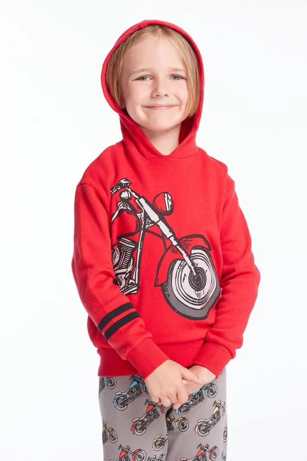 Kids Chaser Brand Boys Motorcycle Boys Pullover Hoodie