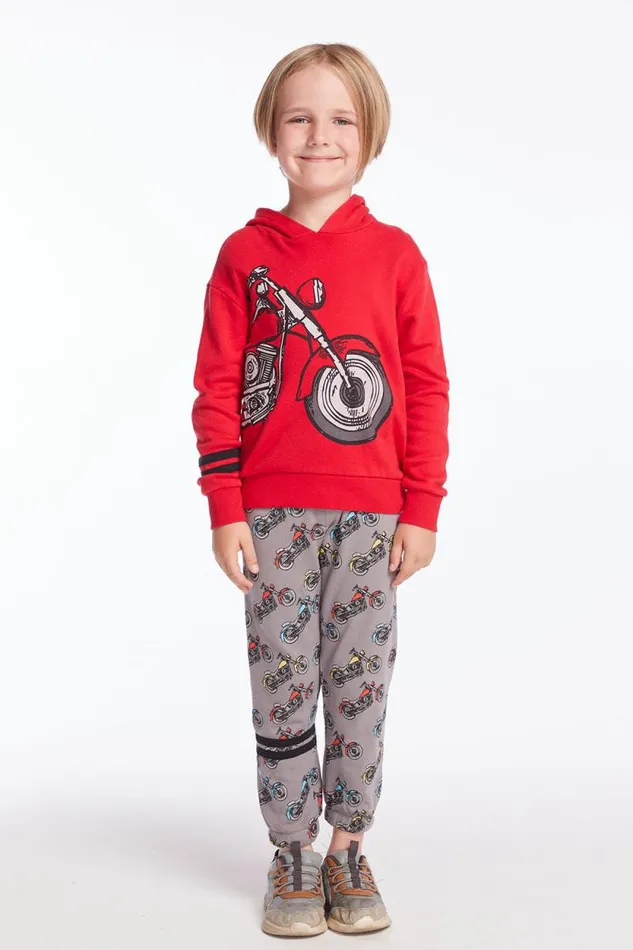 Kids Chaser Brand Boys Motorcycle Boys Pullover Hoodie