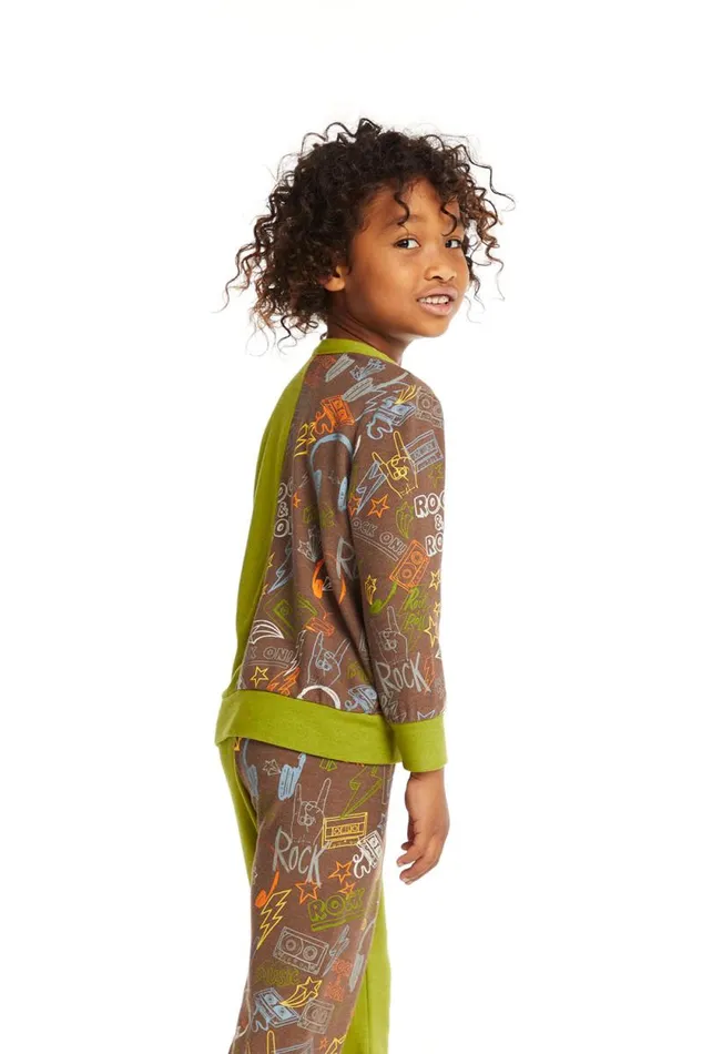 Kids Chaser Brand Boys Rock On Long Sleeve