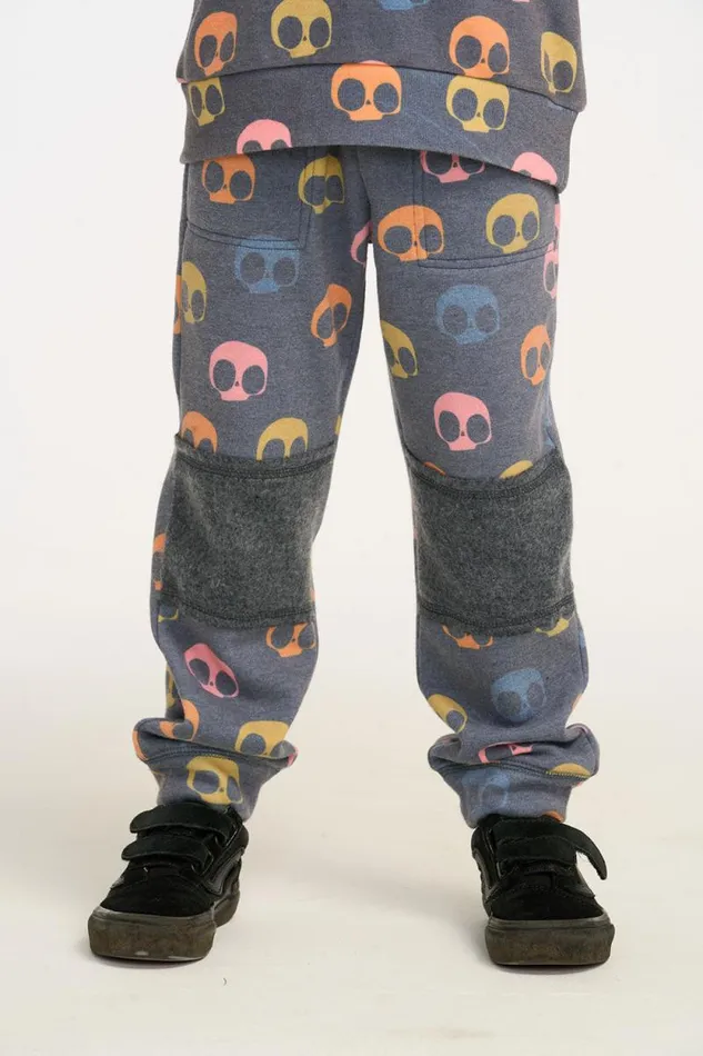 Kids Chaser Brand Boys Vintage Fleece Skull Candy Pant