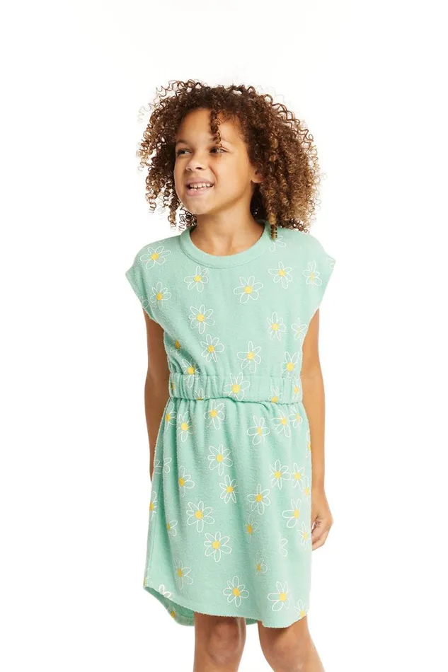 Kids Chaser Brand Girls Daisy Print 8211 Neptune Green