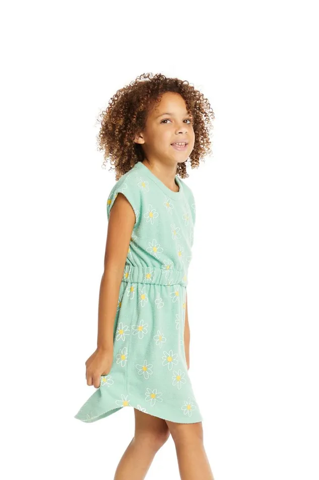 Kids Chaser Brand Girls Daisy Print 8211 Neptune Green