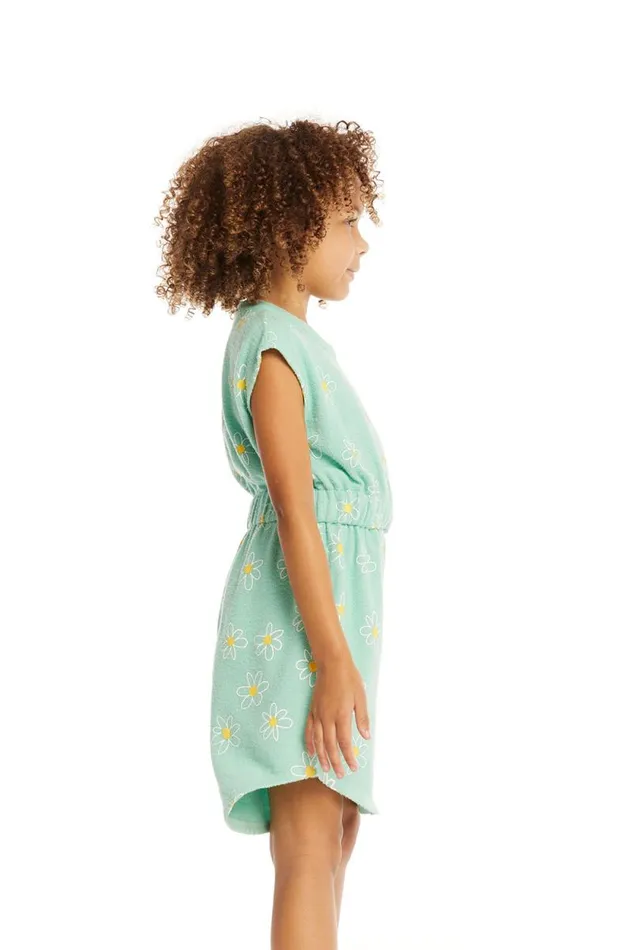 Kids Chaser Brand Girls Daisy Print 8211 Neptune Green
