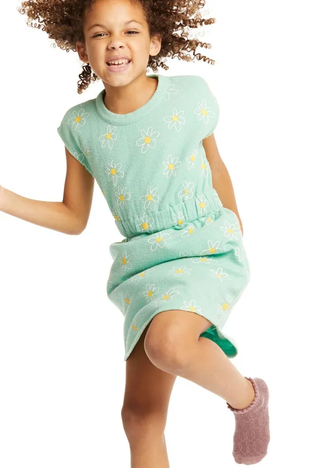 Kids Chaser Brand Girls Daisy Print 8211 Neptune Green