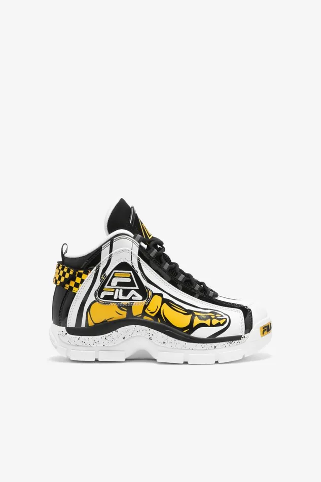 Kids Fila Little Kids 1053 Little Grant Hill 2 Racing White Black Lemon