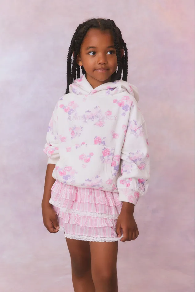 Kids LoveShackFancy Girls Girls Amalthea Hoodie Lilac Pearl
