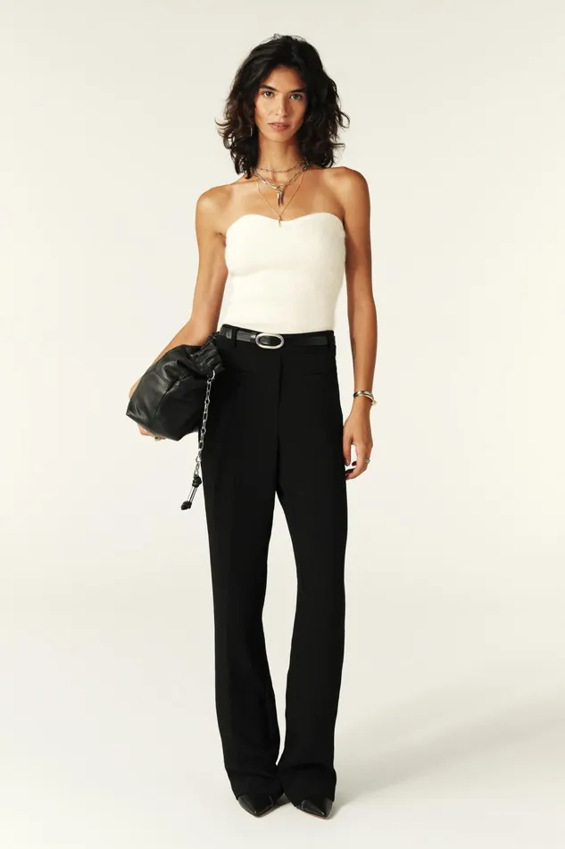 Knit Bustier Top Guarly OffWhite Women Baandsh Sweaters and Cardigans