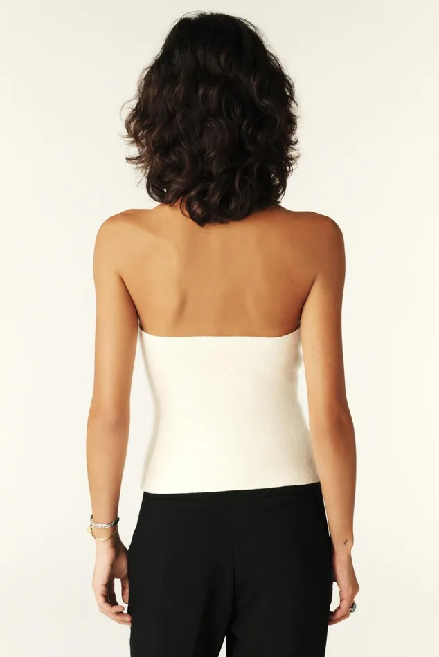 Knit Bustier Top Guarly OffWhite Women Baandsh Sweaters and Cardigans