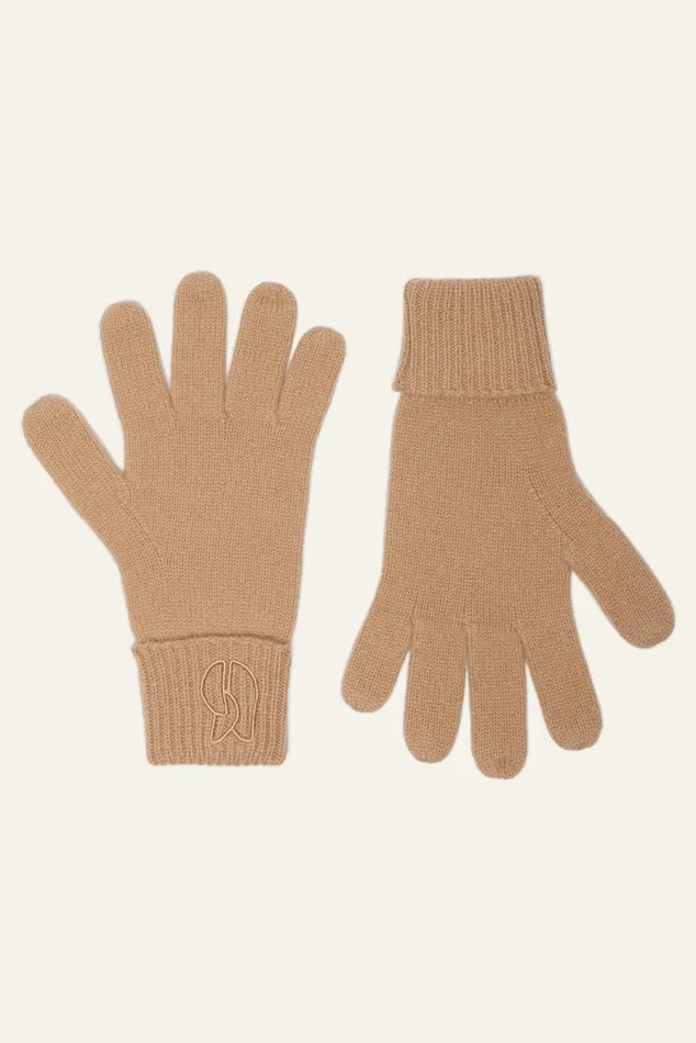 Knitted Gloves Cimon Black Women Baandsh Scarves and Beanies