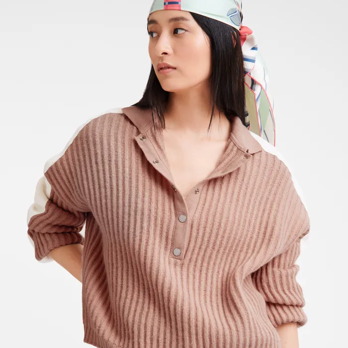 KnitwearTops and Blouses Longchamp Women Polo collar jumper NudeNudeNude KnitwearTops and Blouses Longchamp Women Polo collar jumper NudeNudeNude