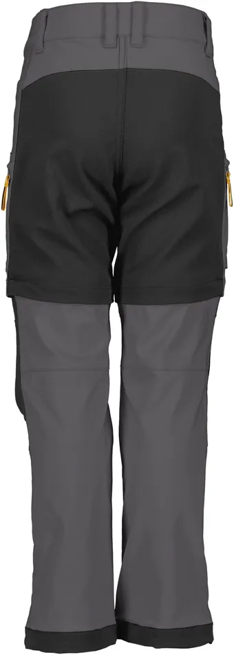 Kotten Kids039 ZippOff Pants Coal Black Kids Didriksons Waterproof Trousers