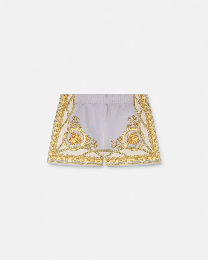 La Coupe Des Dieux Swim Shorts Grayprint Men Versace Swimwear
