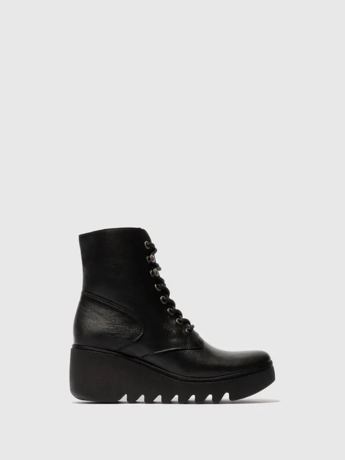 Laceup Ankle Boots BIRR534FLY BLACK Women Fly London Ankle Boots