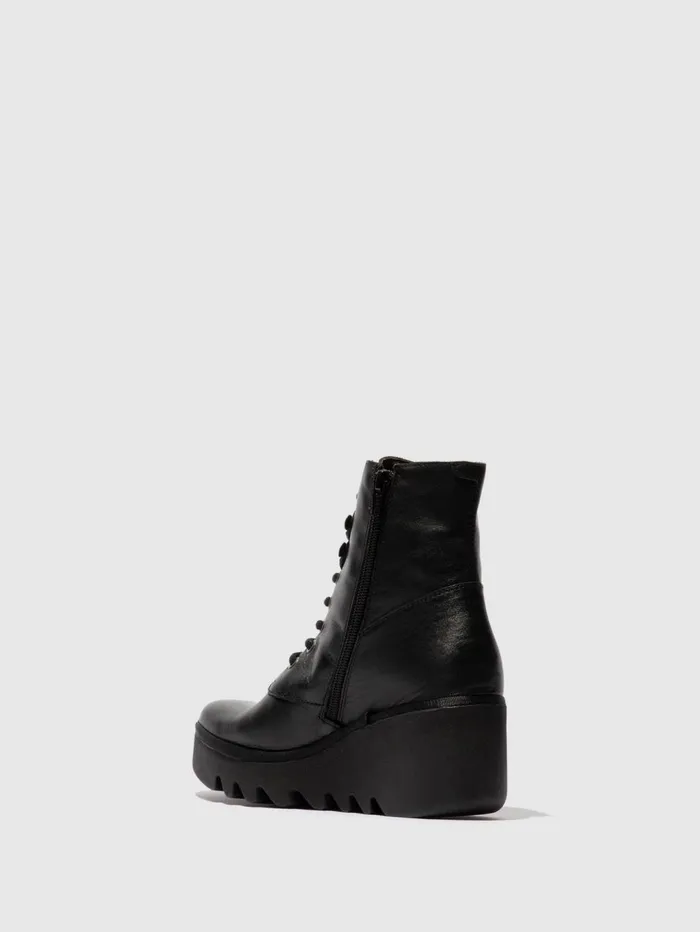 Laceup Ankle Boots BIRR534FLY BLACK Women Fly London Ankle Boots