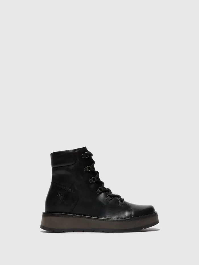 Laceup Ankle Boots ROXY094FLY BLACK Women Fly London Ankle Boots