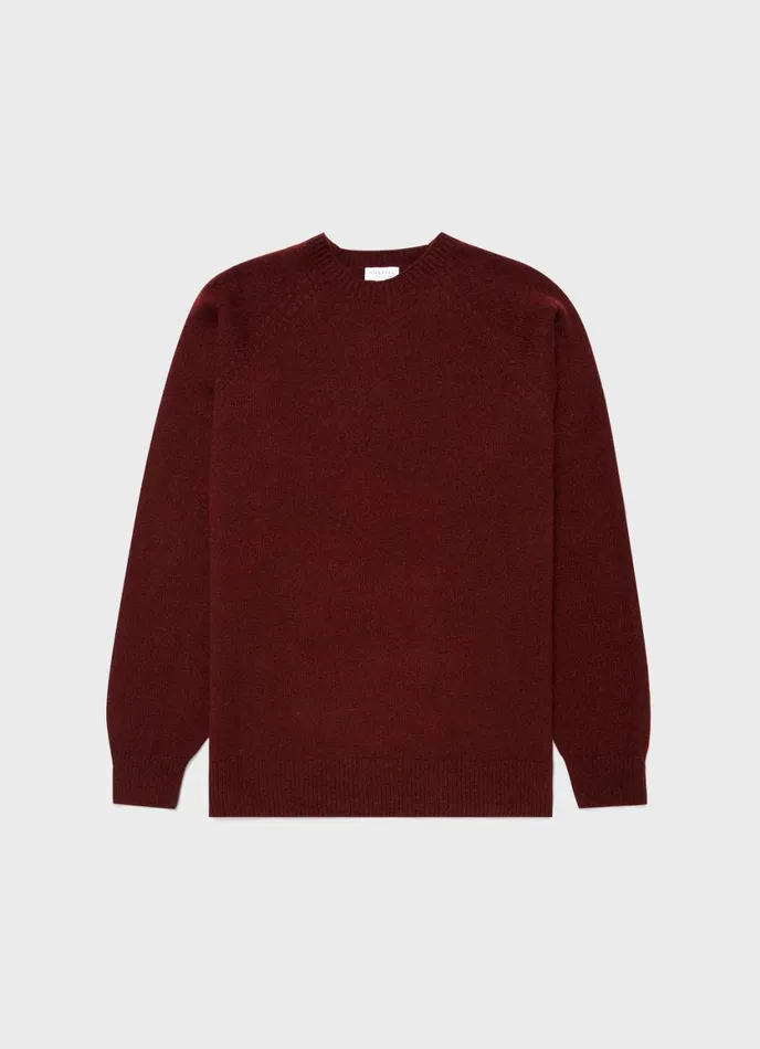 Lambswool Crew Neck Jumper Port Men SUNSPEL Knitwear