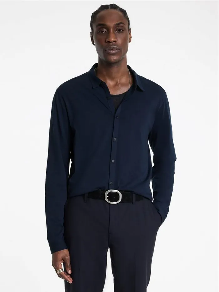 LEVI SHIRT Navy Men John Varvatos Shirts