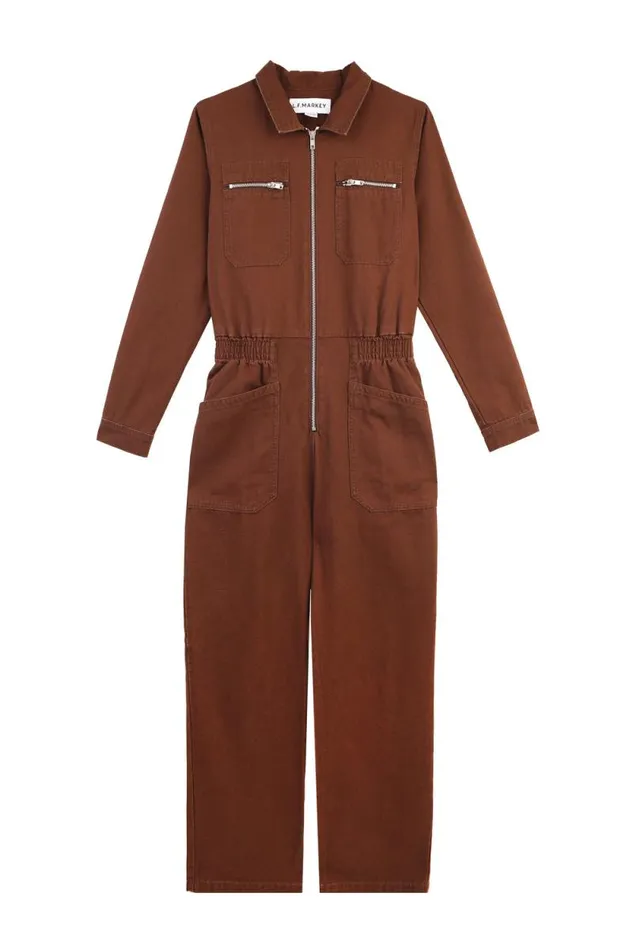LF Markey Boilersuits Women Danny Boilersuit Chocolate Canvas