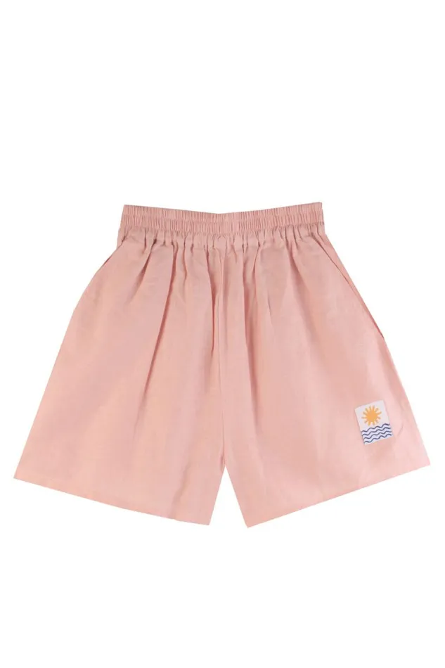 LF Markey Shorts Women Basic Linen Shorts Petal