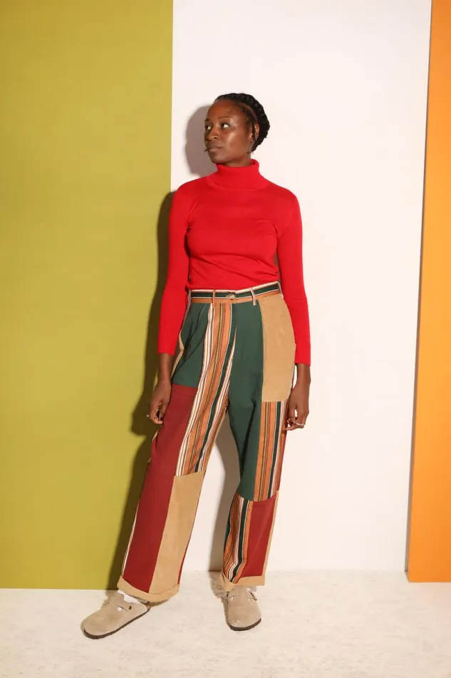 LF Markey Trousers Women Rhode Trouser Patchwork Stripe