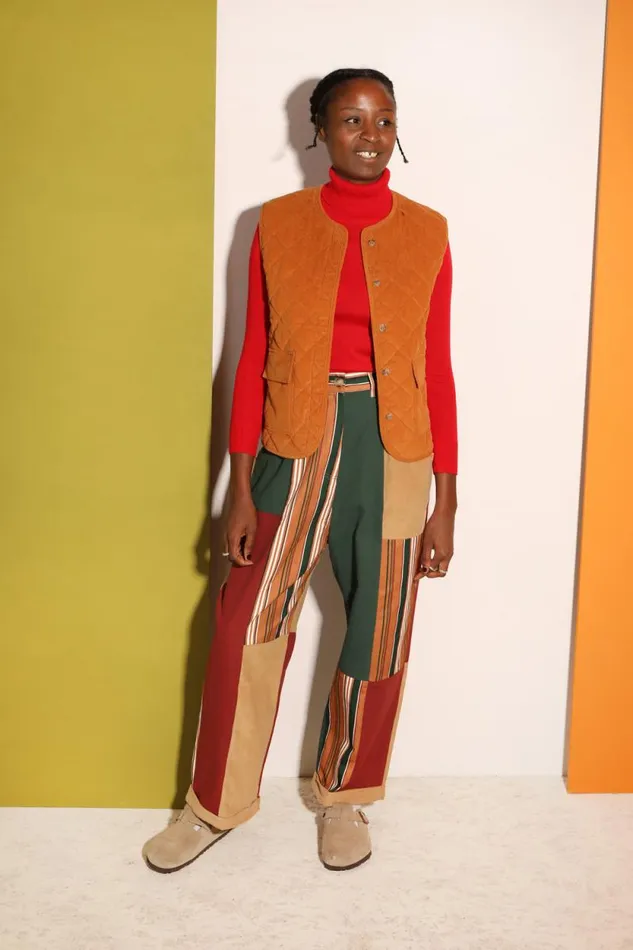 LF Markey Trousers Women Rhode Trouser Patchwork Stripe