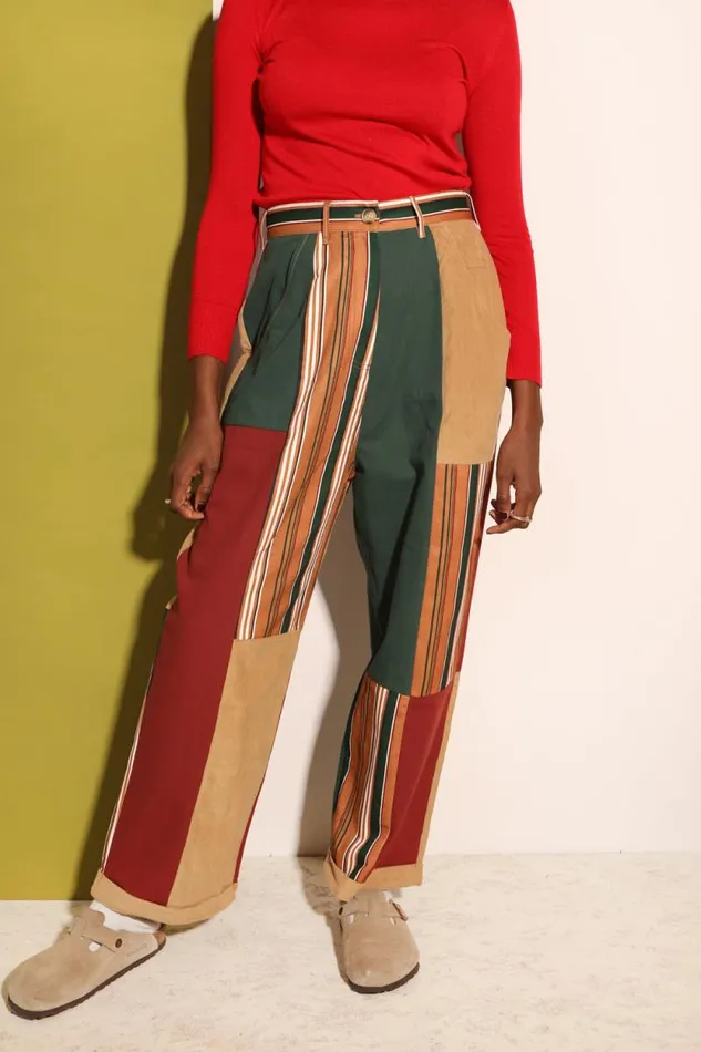 LF Markey Trousers Women Rhode Trouser Patchwork Stripe