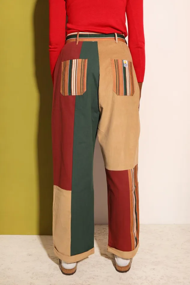 LF Markey Trousers Women Rhode Trouser Patchwork Stripe