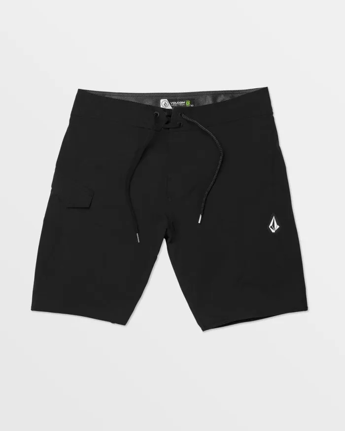 Lido Solid ModTech Trunks 8211 Black Mens Volcom Boardshorts and Trunks