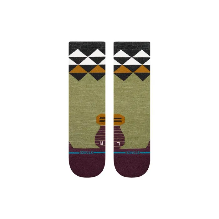 Light Performance Wool Crew Socks Lt Quadrilateral 8211 Black MenWomen Stance Crew