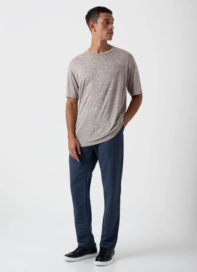 Linen Tshirt Oatmeal Melange Men SUNSPEL Tshirts