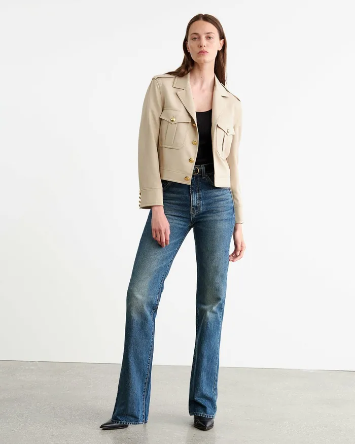 LISE JACKET Roosevelt Khaki Women Nili Lotan Jackets and Blazers