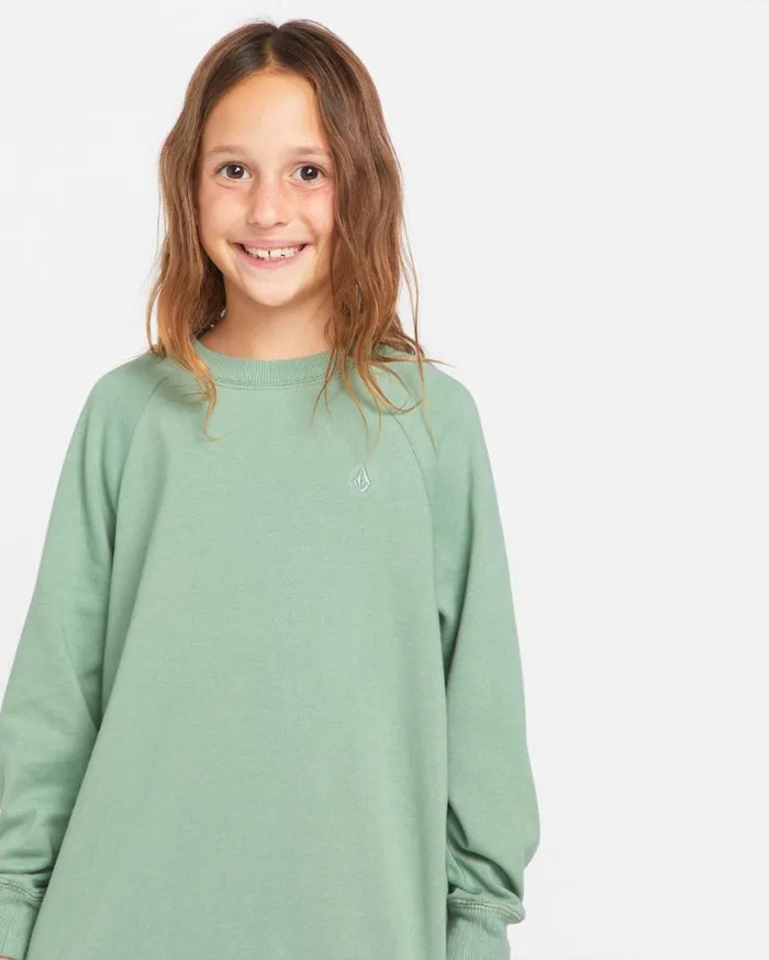 Little Girls Truly Stokin Pullover Hoodie 8211 Sea Spray Kids Volcom Hoodies and Sweatshirts