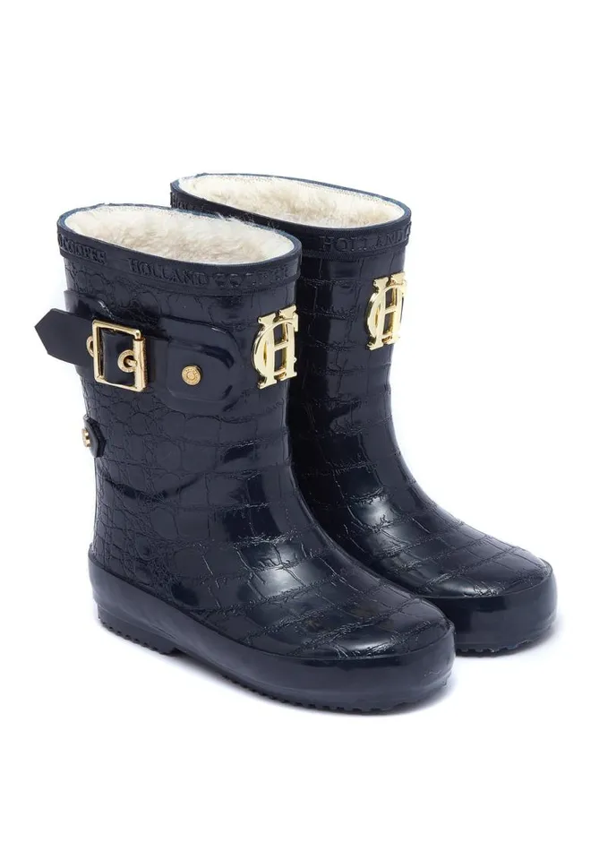 Little Little Gifting Holland Cooper Little Wellie 8211 Toddler Midnight Feast Navy Croc
