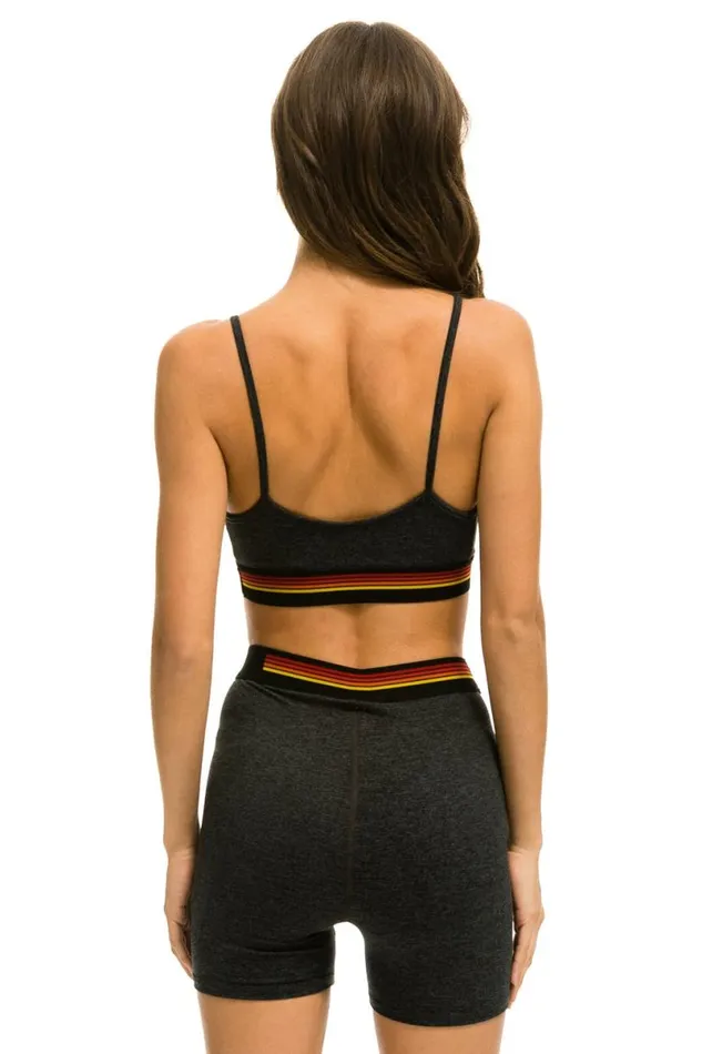 Logo Adjustable Bralette 8211 Charcoal Women Aviator Nation Sports Bras