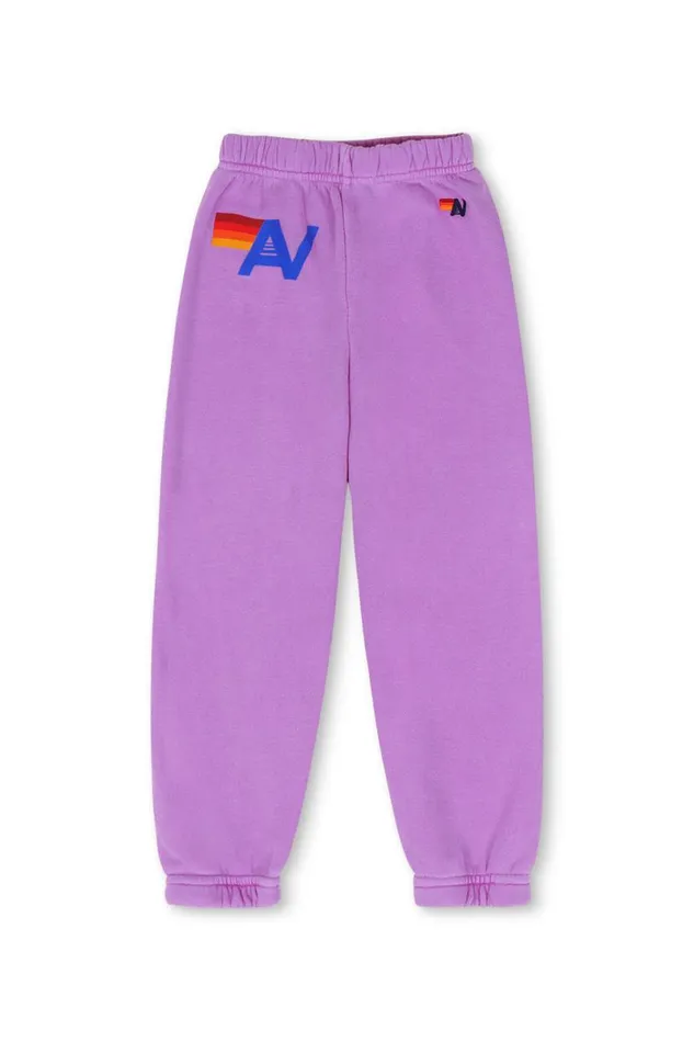 Logo Sweatpants 8211 Neon Purple Kids Aviator Nation Sweatpants
