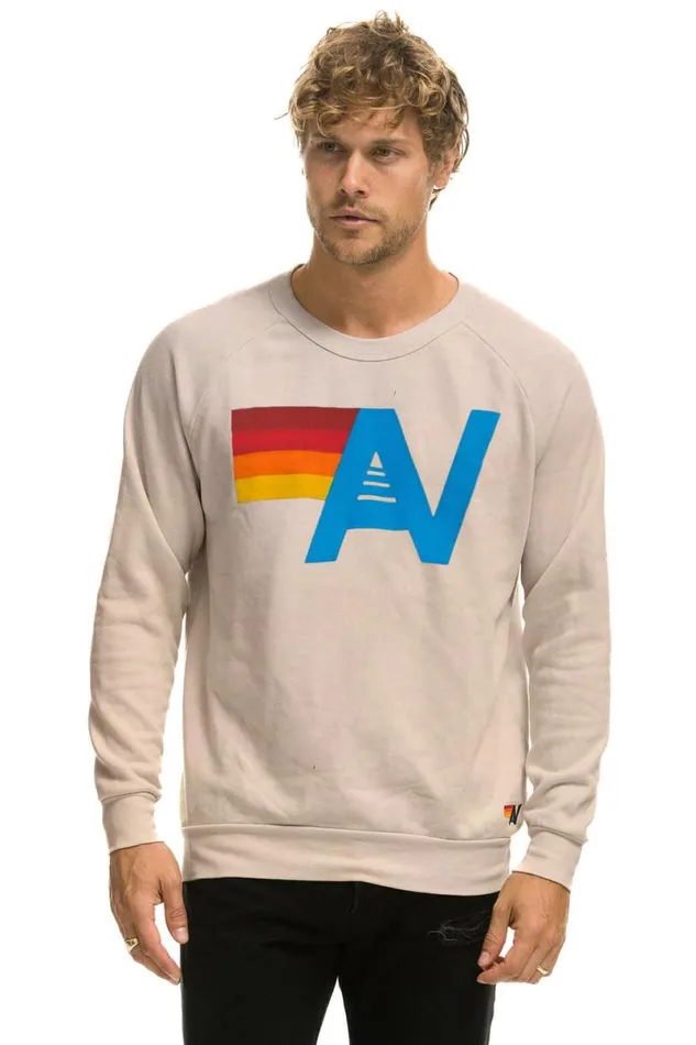 Logo Sweatshirt 8211 Sand WomenMen Aviator Nation Sweatshirts