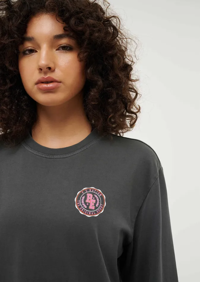 LongSleeveTops PE Nation Women PHOENIX LS TEE IN WASHED DARK SHADOW