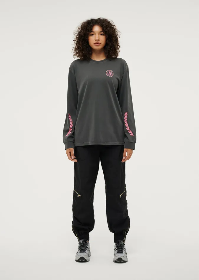 LongSleeveTops PE Nation Women PHOENIX LS TEE IN WASHED DARK SHADOW