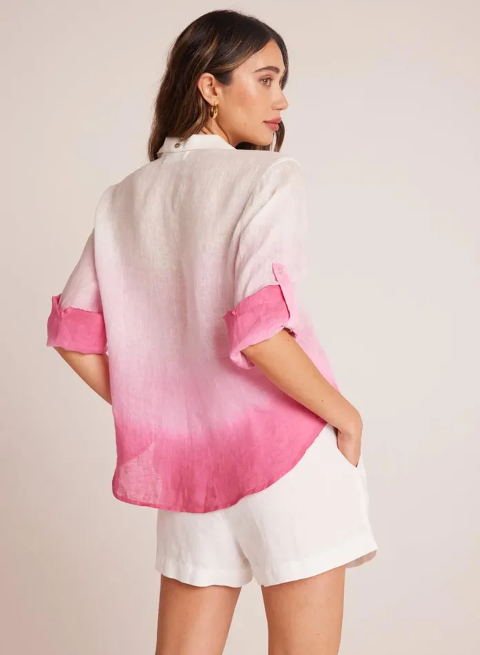 Long Sleeve Women Bella Dahl Capri Button Down 8211 Pink Ombre Dye Long Sleeve Women Bella Dahl Capri Button Down 8211 Pink Ombre Dye