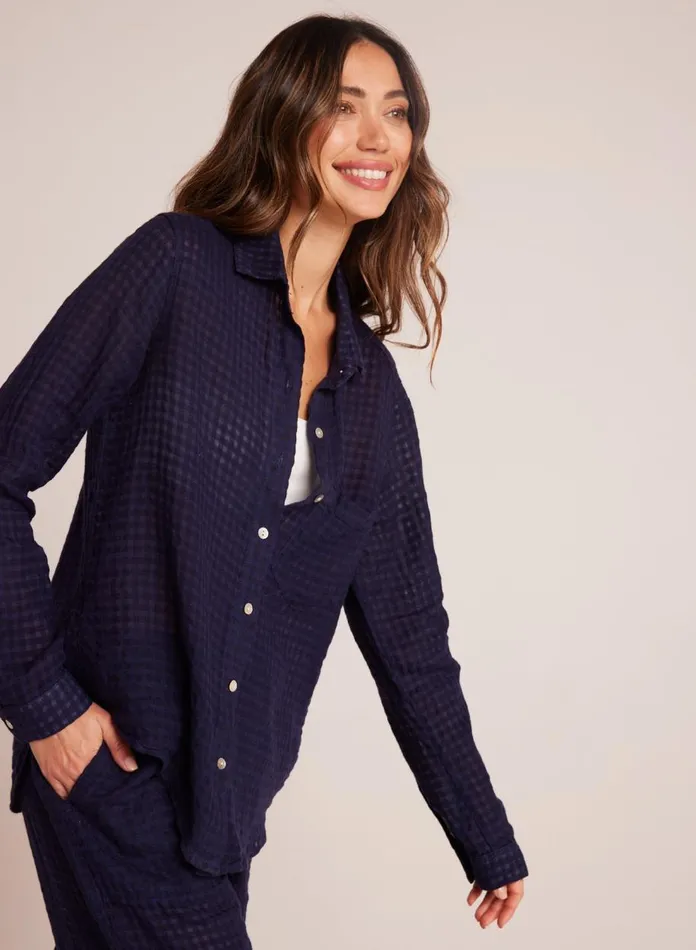 Long Sleeve Women Bella Dahl Oversized Pocket Button Down 8211 Tropic Navy Long Sleeve Women Bella Dahl Oversized Pocket Button Down 8211 Tropic Navy