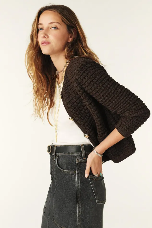 LongSleeved Cardigan Gaspard Red Women Baandsh Sweaters and Cardigans