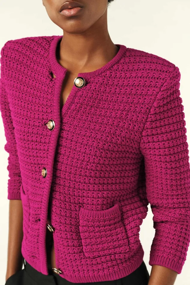 LongSleeved Cardigan Gaspard Red Women Baandsh Sweaters and Cardigans