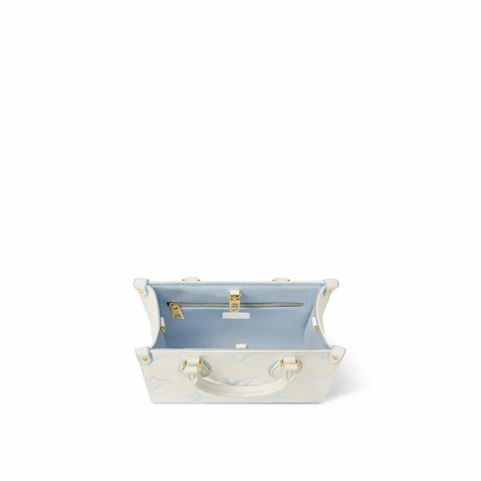 Louis Vuitton M46833 OnTheGo PM LatteCandy Blue 8211 Louis Vuitton Handbag Store Women Louis Vuitton Onthego Bag