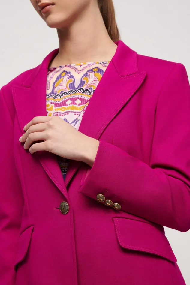 Luisa Spagnoli Jackets and Blazers Women Singolare Fuchsia Luisa Spagnoli Jackets and Blazers Women Singolare Fuchsia