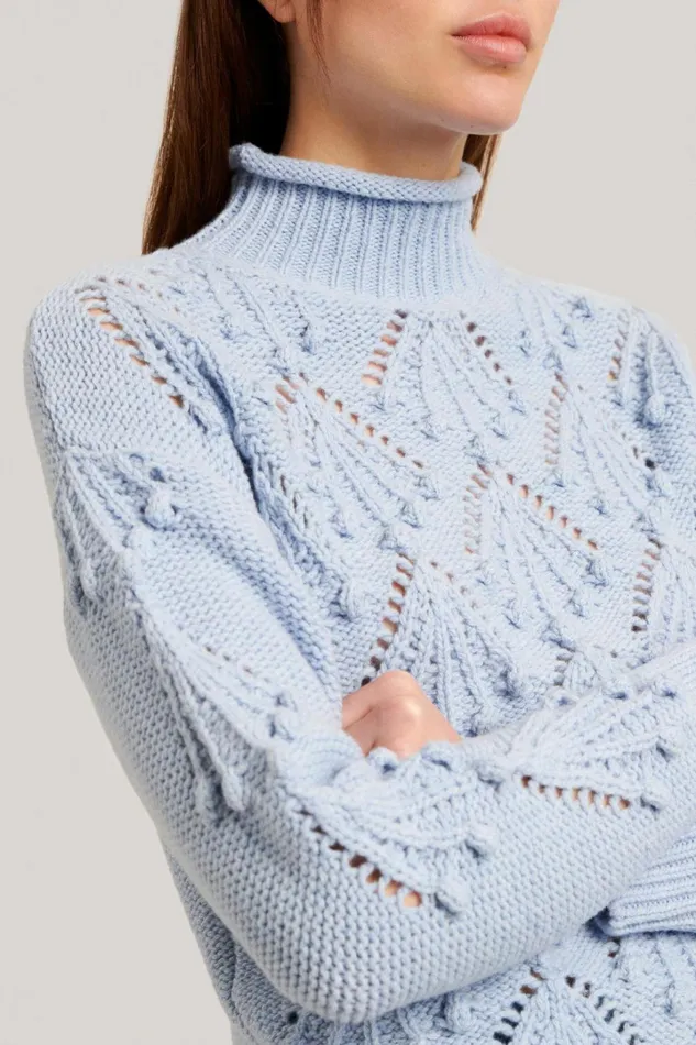 Luisa Spagnoli Knitwear Women Contributo Light Blue Luisa Spagnoli Knitwear Women Contributo Light Blue