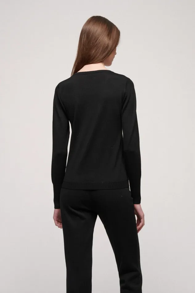 Luisa Spagnoli Knitwear Women Mossa Black Luisa Spagnoli Knitwear Women Mossa Black